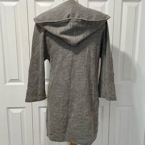 Willi Smith 100% Wool Hooded Sweater Cardigan with Toggle Closure